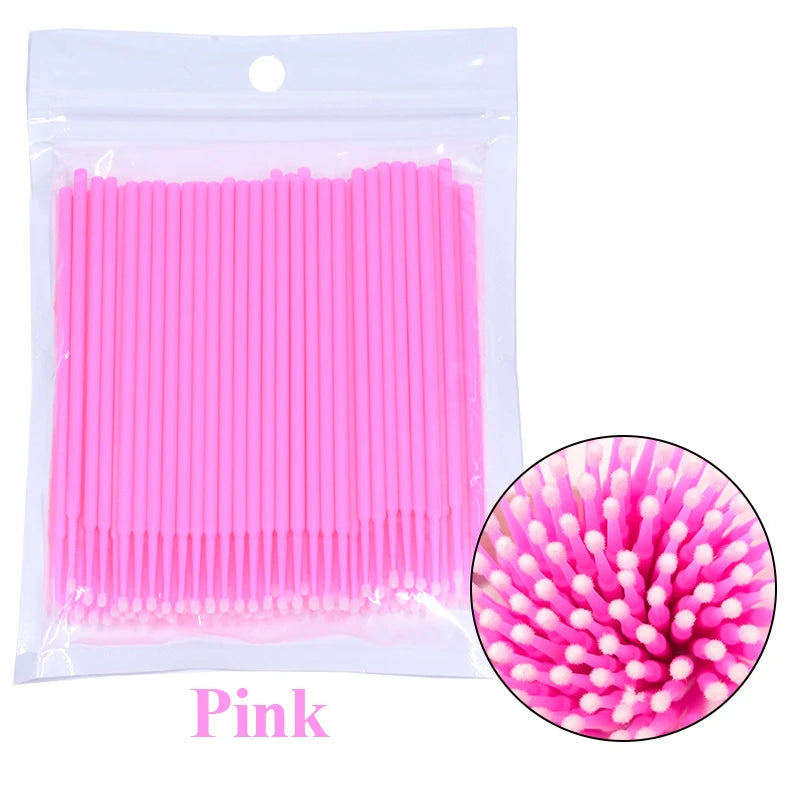 100PCS Lash Cleaning Micro Brushes