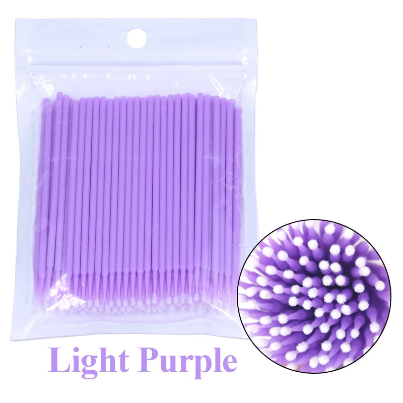 100PCS Lash Cleaning Micro Brushes