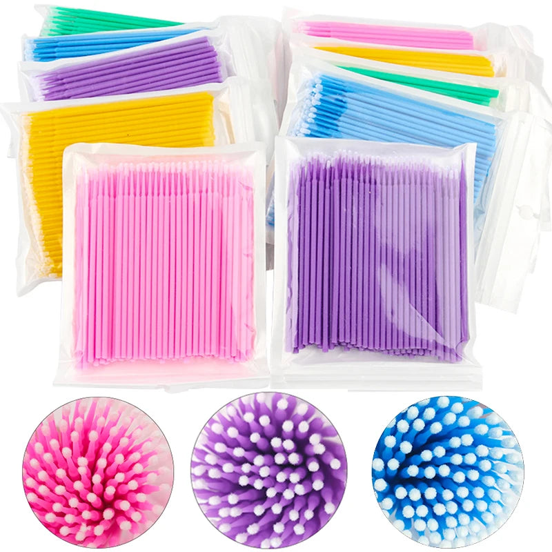 100PCS Lash Cleaning Micro Brushes