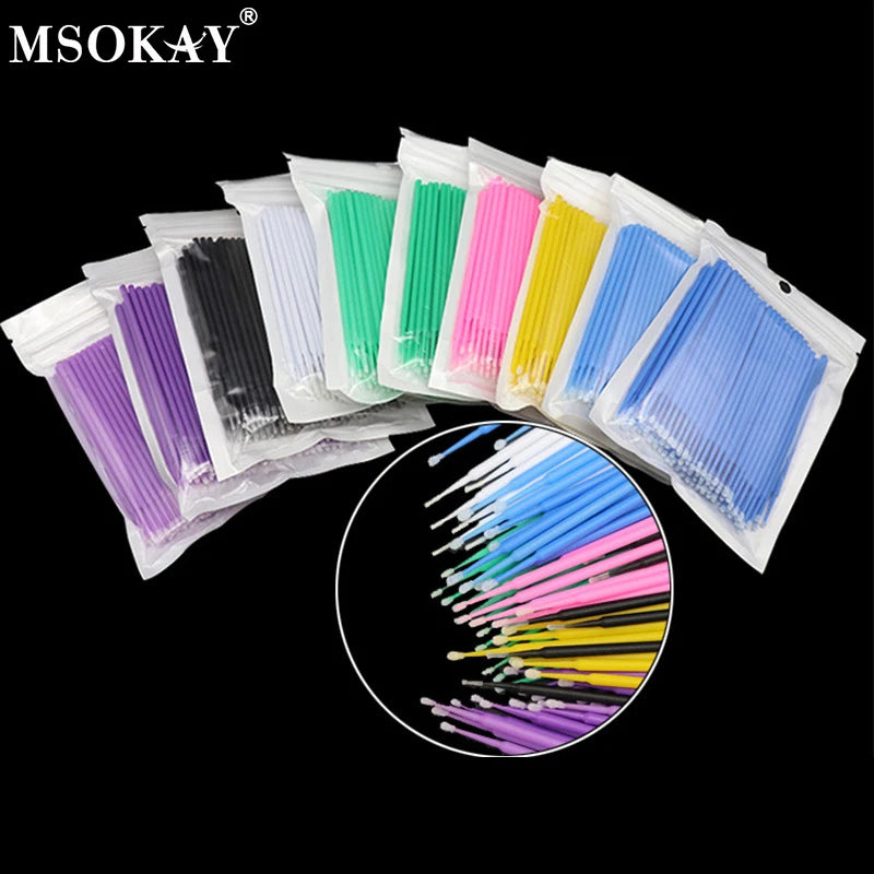 100PCS Lash Cleaning Micro Brushes