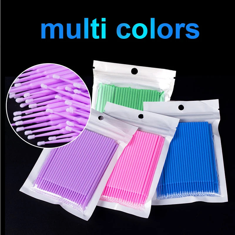 100PCS Lash Cleaning Micro Brushes